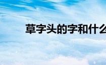 草字头的字和什么有关 草字头的字