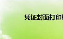 凭证封面打印模板 凭证封面
