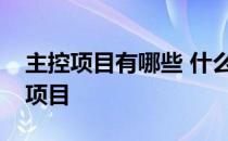 主控项目有哪些 什么是主控项目什么是一般项目