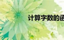 计算字数的函数 计算字数