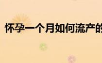 怀孕一个月如何流产的 怀孕一个月如何流产