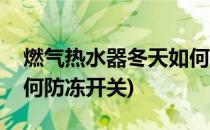 燃气热水器冬天如何防冻(燃气热水器冬天如何防冻开关)