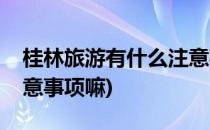 桂林旅游有什么注意事项(桂林旅游有什么注意事项嘛)