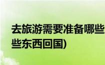 去旅游需要准备哪些东西(去旅游需要准备哪些东西回国)