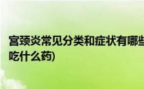 宫颈炎常见分类和症状有哪些(宫颈炎常见分类和症状有哪些吃什么药)