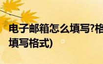 电子邮箱怎么填写?格式(个人的电子邮箱怎么填写格式)