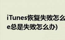 iTunes恢复失败怎么办(用itunes恢复iphone总是失败怎么办)