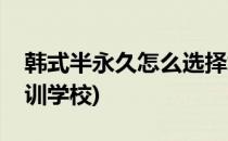 韩式半永久怎么选择培训机构(韩式半永久培训学校)