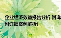 企业经济效益报告分析 附详细案例(企业经济效益报告分析 附详细案例解析)