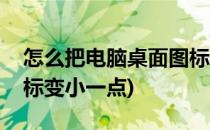 怎么把电脑桌面图标变小(怎么把电脑桌面图标变小一点)