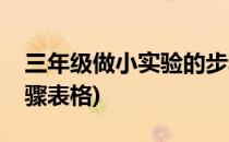三年级做小实验的步骤(三年级做小实验的步骤表格)