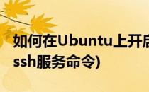 如何在Ubuntu上开启SSH服务(ubuntu安装ssh服务命令)