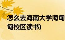 怎么去海南大学海甸校区(怎么去海南大学海甸校区读书)