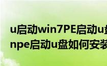 u启动win7PE启动u盘安装win7系统教程(winpe启动u盘如何安装系统)
