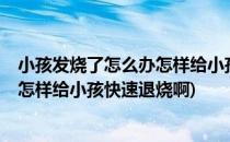 小孩发烧了怎么办怎样给小孩快速退烧(小孩发烧了怎么办?怎样给小孩快速退烧啊)