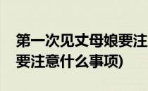 第一次见丈母娘要注意什么(第一次见丈母娘要注意什么事项)