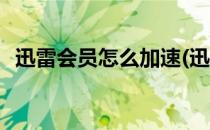 迅雷会员怎么加速(迅雷会员怎么加速下载)