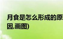 月食是怎么形成的原因(月食是怎么形成的原因,画图)