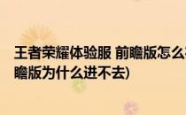 王者荣耀体验服 前瞻版怎么在PC电脑玩(王者荣耀体验服前瞻版为什么进不去)