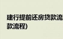 建行提前还房贷款流程(上海建行提前还房贷款流程)