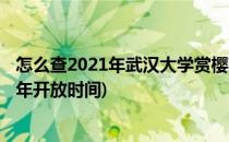 怎么查2021年武汉大学赏樱花的时间段(武汉大学樱花2021年开放时间)