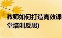 教师如何打造高效课堂(教师如何打造高效课堂培训反思)