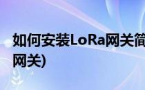 如何安装LoRa网关简单教程(lora终端如何连网关)