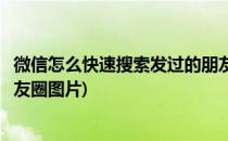 微信怎么快速搜索发过的朋友圈(微信怎么快速搜索发过的朋友圈图片)
