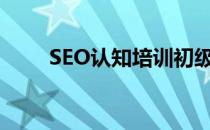 SEO认知培训初级资料(seo考查课)