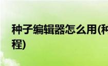 种子编辑器怎么用(种子编辑器怎么用视频教程)