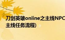 刀剑英雄online之主线NPC及任务怪分布图攻略(刀剑英雄主线任务流程)