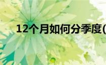 12个月如何分季度(12个月怎么分季度)