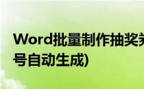 Word批量制作抽奖券的操作(word抽奖券编号自动生成)