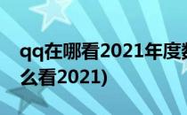 qq在哪看2021年度数据报告(qq年度盘点怎么看2021)