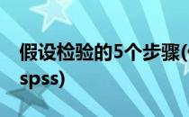 假设检验的5个步骤(假设检验的5个步骤例题spss)