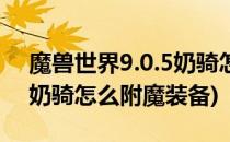 魔兽世界9.0.5奶骑怎么附魔(魔兽世界9.0.5奶骑怎么附魔装备)