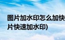图片加水印怎么加快速图片加水印(如何给图片快速加水印)