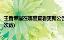 王者荣耀在哪里查看更新公告(王者荣耀在哪里查看更新公告次数)