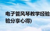电子管风琴教学经验分享(电子管风琴教学经验分享心得)