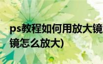 ps教程如何用放大镜将图片放大一点(ps放大镜怎么放大)