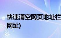 快速清空网页地址栏网址(如何清除地址栏的网址)