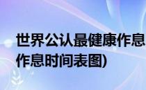 世界公认最健康作息时间表(世界公认最健康作息时间表图)