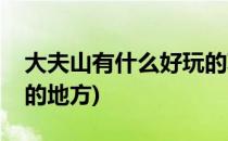 大夫山有什么好玩的项目(大夫山有什么好玩的地方)
