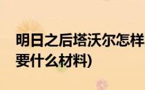 明日之后塔沃尔怎样购买(明日之后塔尔沃需要什么材料)