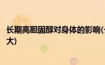 长期高胆固醇对身体的影响(长期高胆固醇对身体的影响有多大)