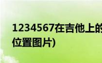 1234567在吉他上的位置图解(吉他123456位置图片)