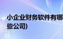 小企业财务软件有哪些(小企业财务软件有哪些公司)