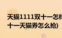 天猫1111双十一怎样抢购-预售节奏安排(双十一天猫券怎么抢)