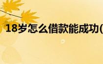 18岁怎么借款能成功(18岁在哪能借款成功)