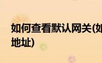 如何查看默认网关(如何查看默认网关的mac地址)